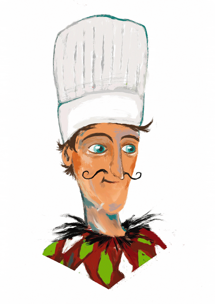 Character design — étude préparatoire de personnage pour une commande (mascotte Arlecchino)