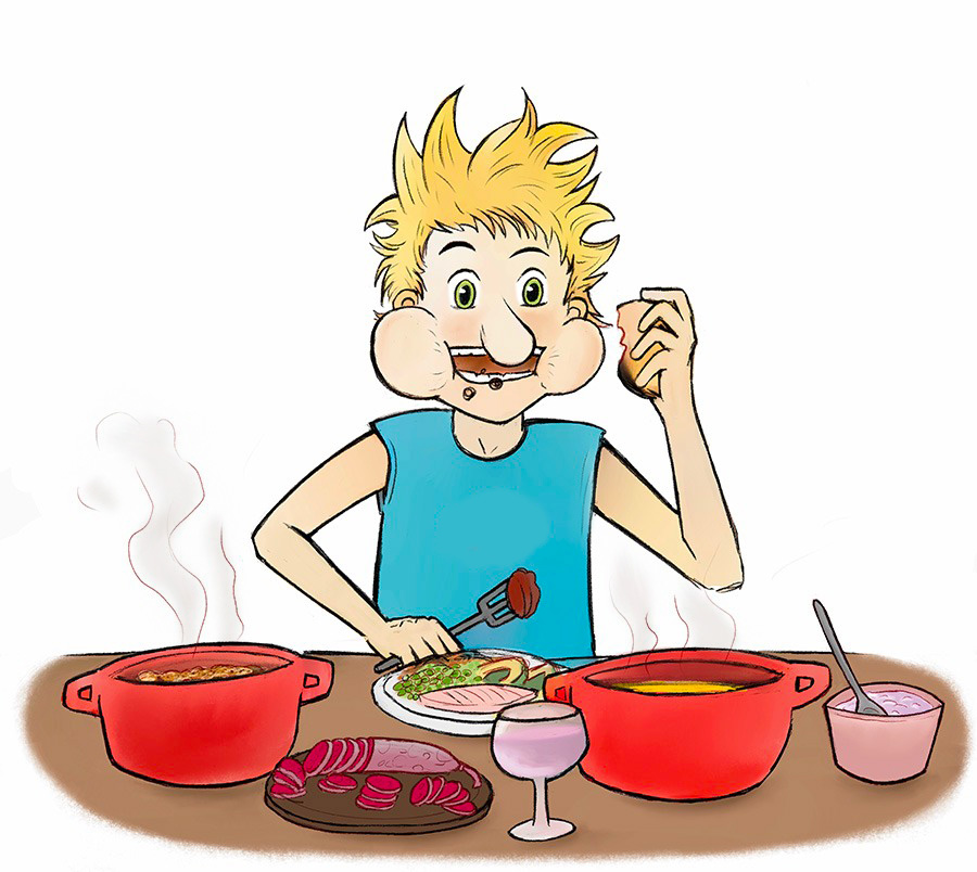 Character design humoristique — création de personnage pour l'illustration jeunesse
