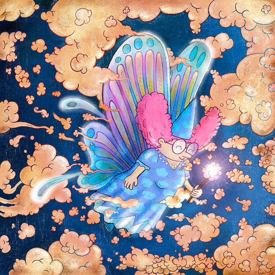 Character design pour l'enfance — la fée du nez, illustration jeunesse