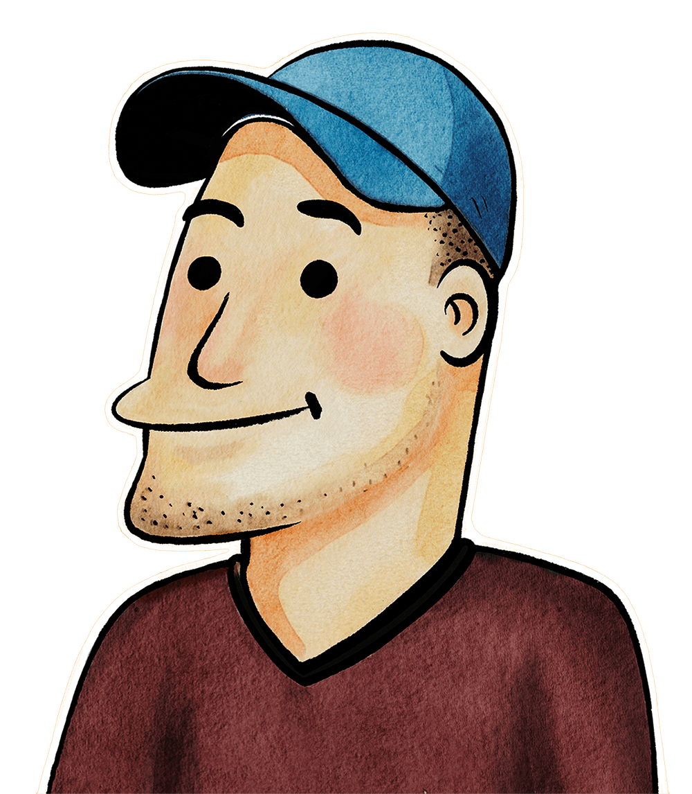 Portrait de Martin Cravatte, illustrateur